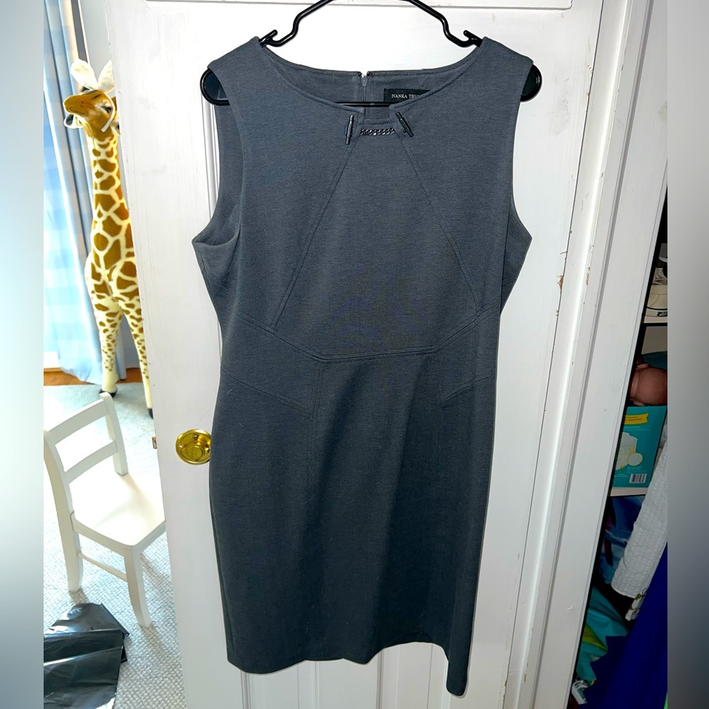 Sleeveless Gray Shift Dress